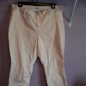 Light pink jean Capris